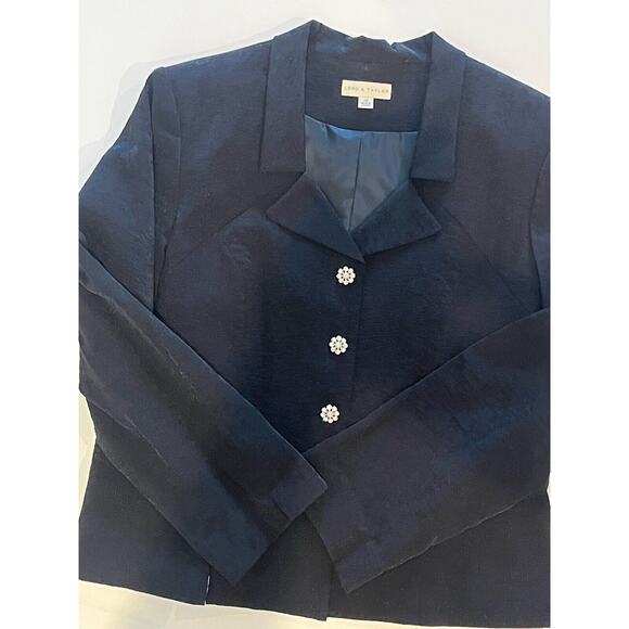 Lord&taylor Women’s Special Occasion Skirt Suit Black Size 16 Floral Stitching - Picture 14 of 16